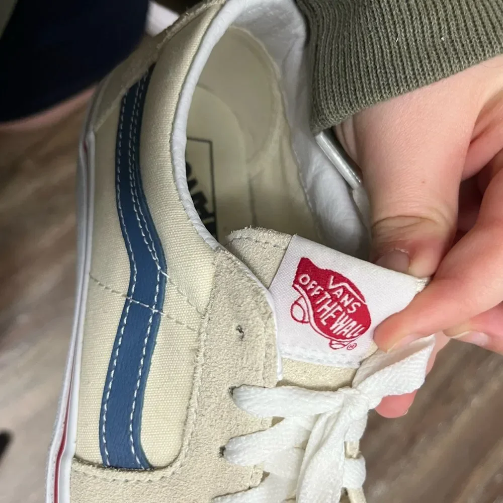 Vans Ivory Suede Sk8-Lo Flat Bottom Sneaker Size 7